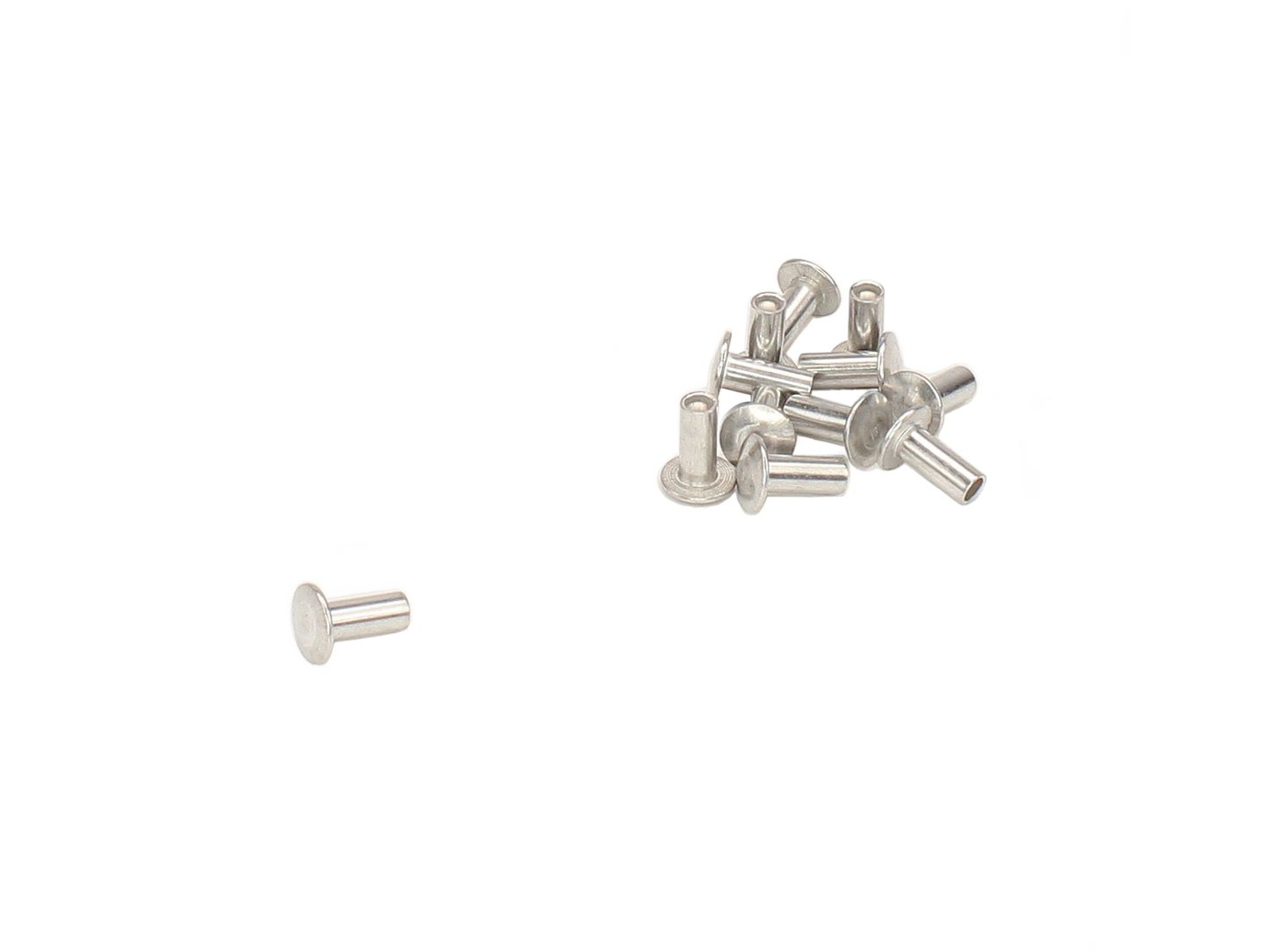 Rivets, solid and semi-tubular