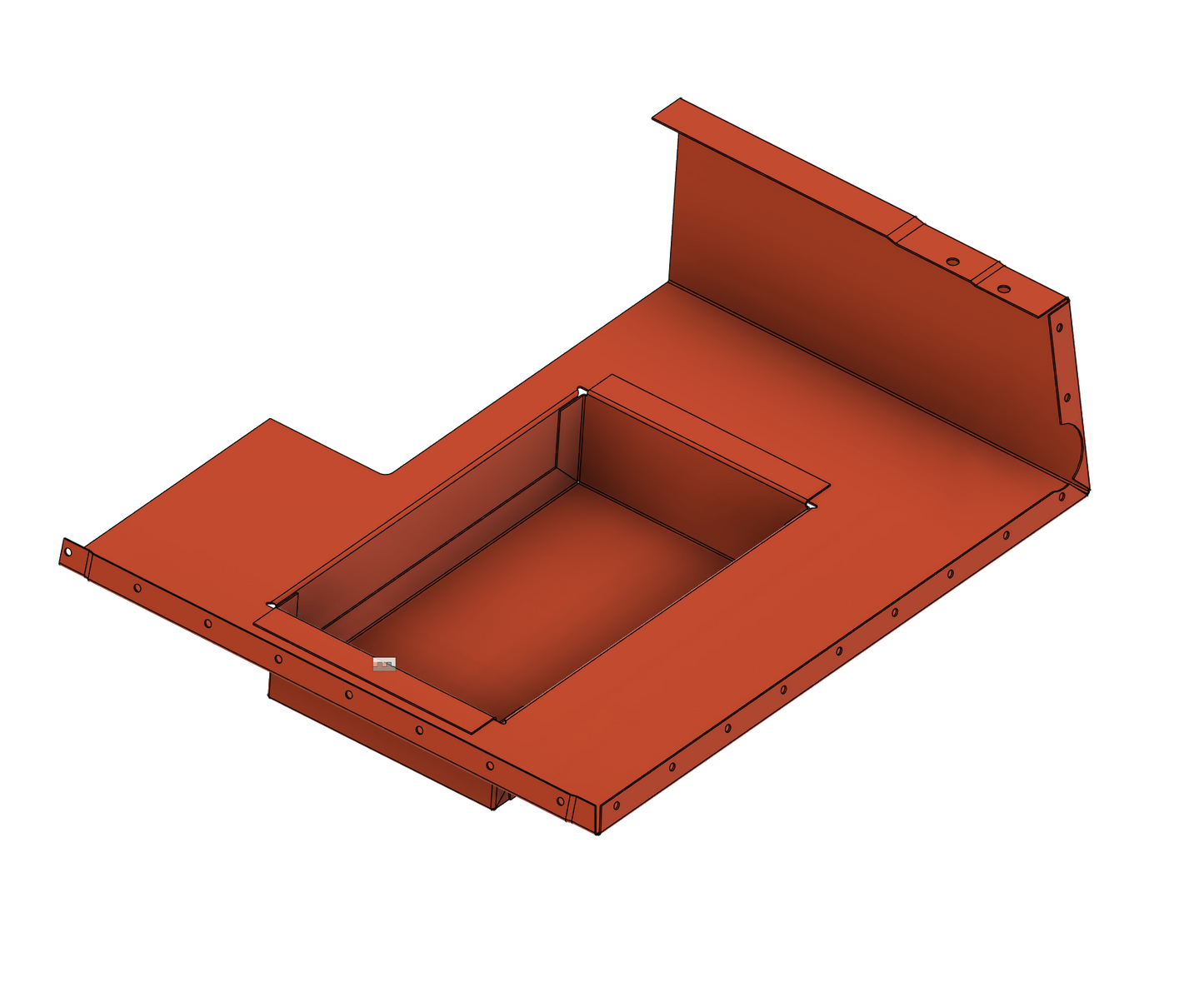 Battery compartment (LHS, passenger's side), seat box, 109"