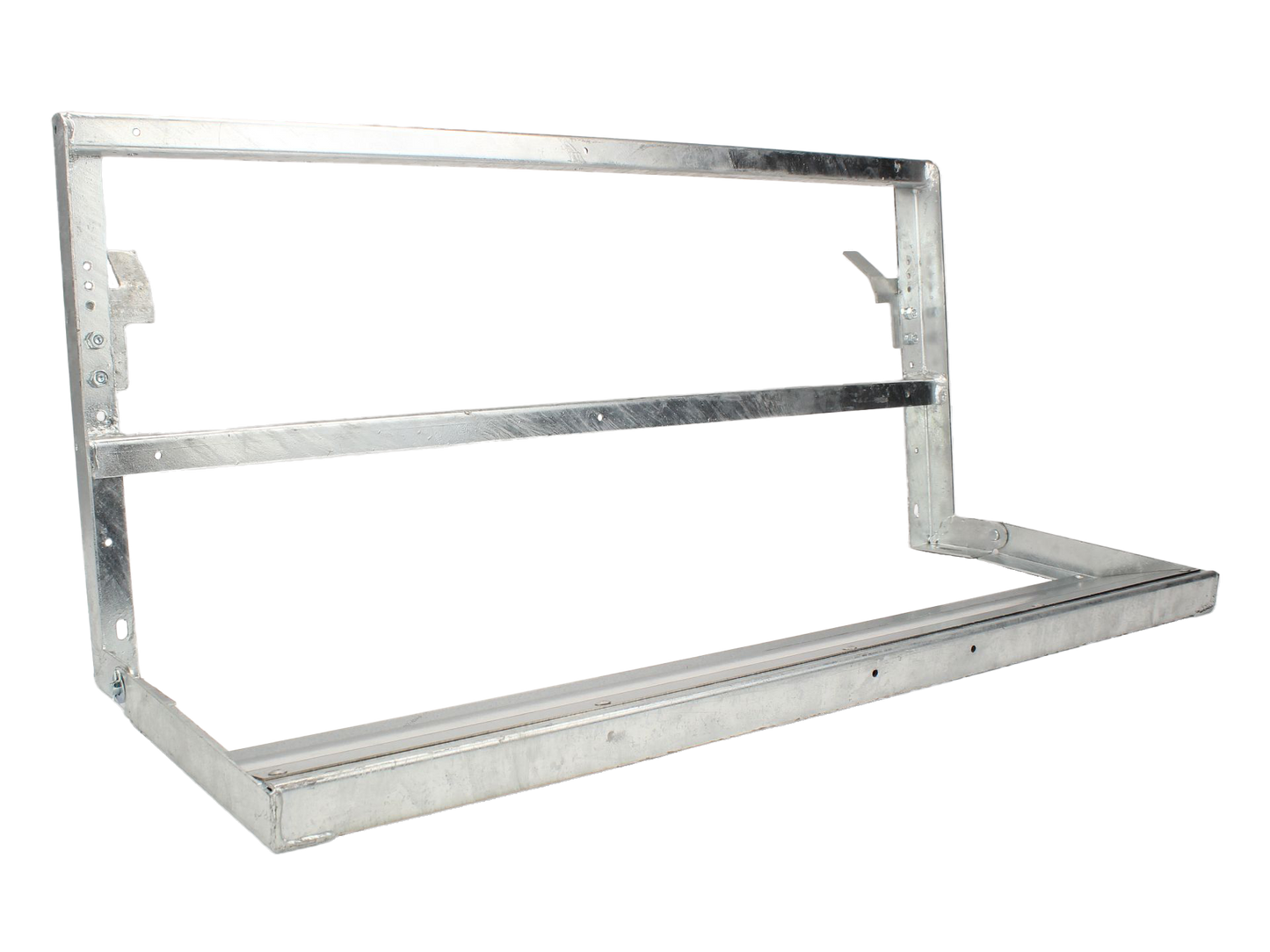 Rear bench seat frame with clips