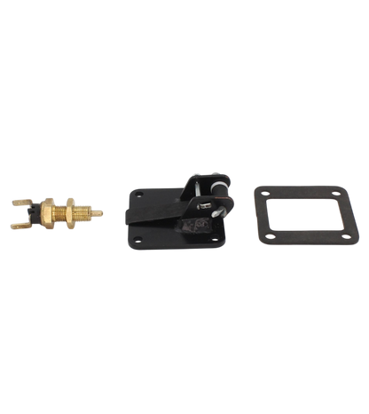 Brake light switch assembly for boosted brake pedal tower.