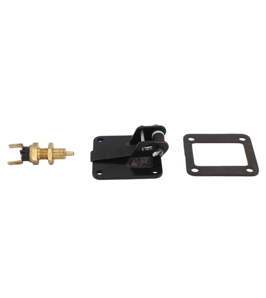 Brake light switch assembly for boosted brake pedal tower.