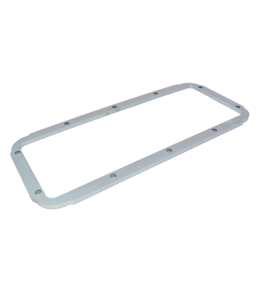 Transmission/transfer case sump reinforcing plate